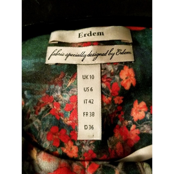 Erdem Duchess Satin Floral Coat - Picture 7 of 8